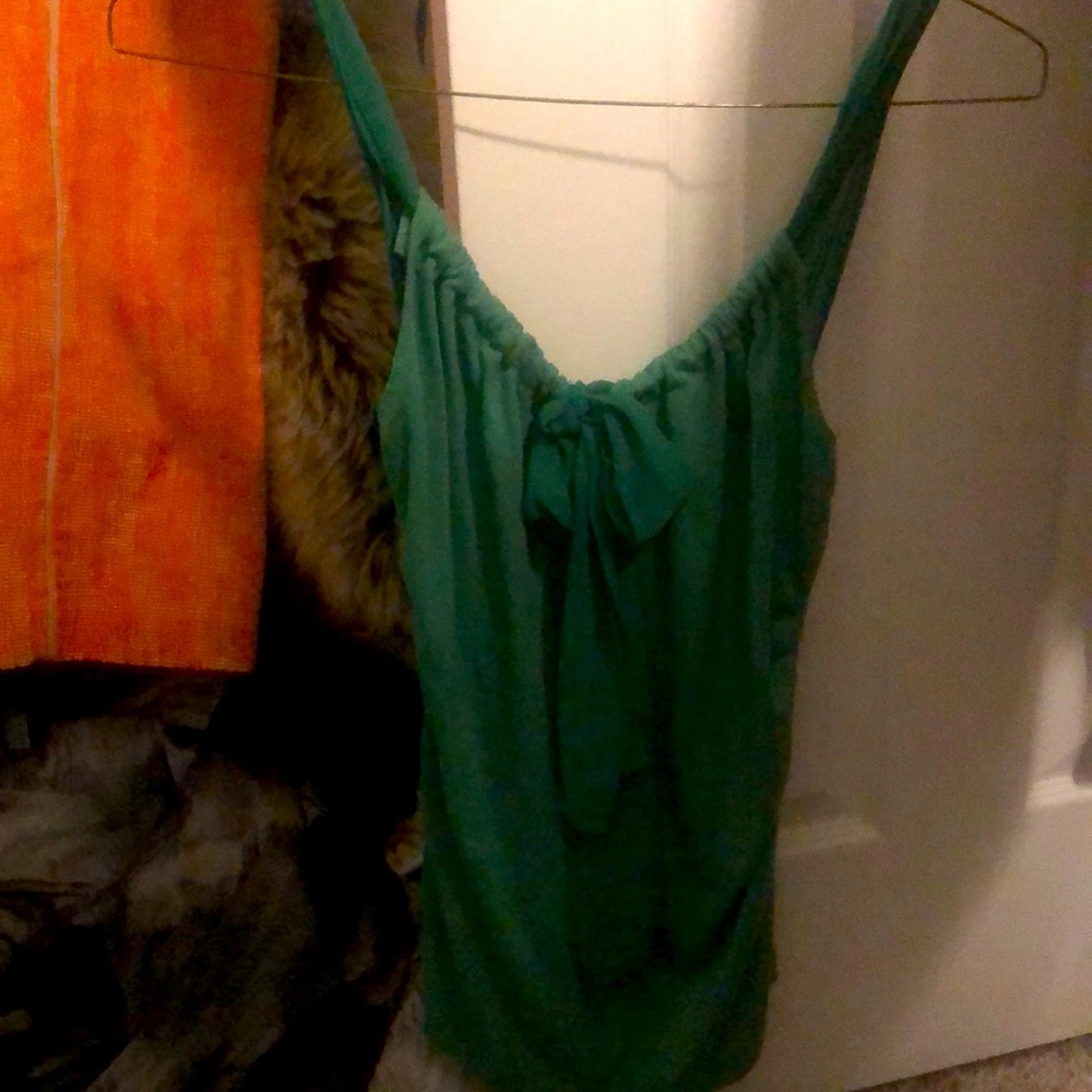 Cute green adjustable bow tank